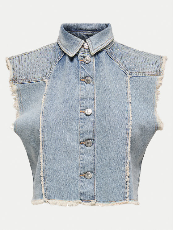 ONLY ONLY Kamizelka Hollywood 15341021 Niebieski Regular Fit