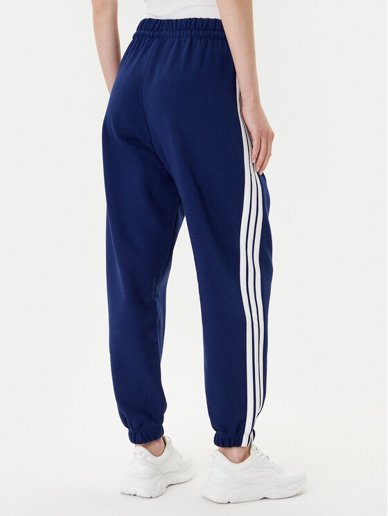 adidas adidas Spodnie dresowe Essentials 3-Stripes Fleece JX7696 Niebieski Loose Fit