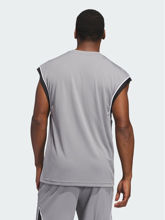 adidas adidas Tank top 139977 Szary Loose Fit