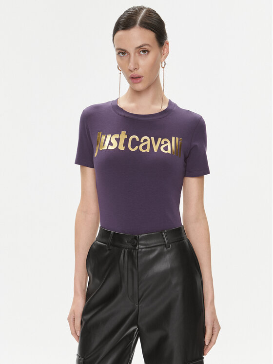 Just Cavalli T-krekls 75PAHT00 Violets Regular Fit