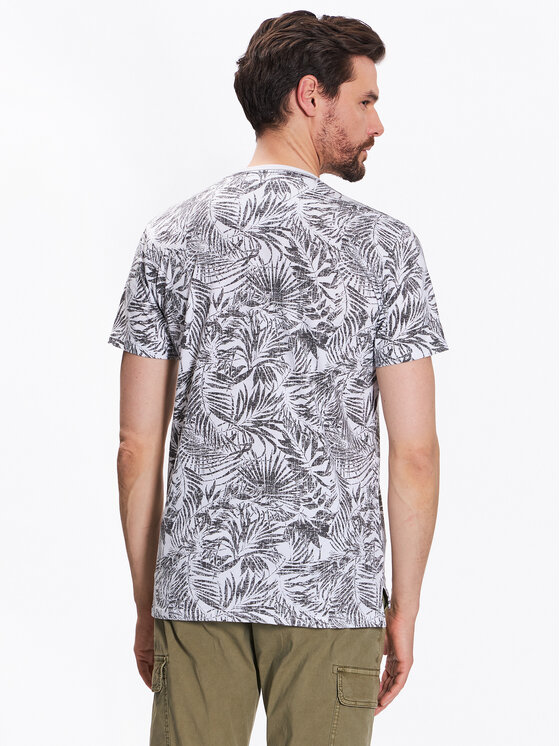 INDICODE INDICODE Tricou Palme 40-935 Gri Regular Fit