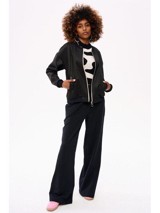 blue shadow blue shadow Kurtka bomber Mambo Czarny Regular Fit