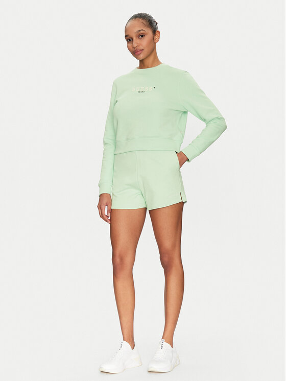 Guess Jeans Guess Jeans Pantaloni scurți sport W5GD0O K68I4 Verde Relaxed Fit