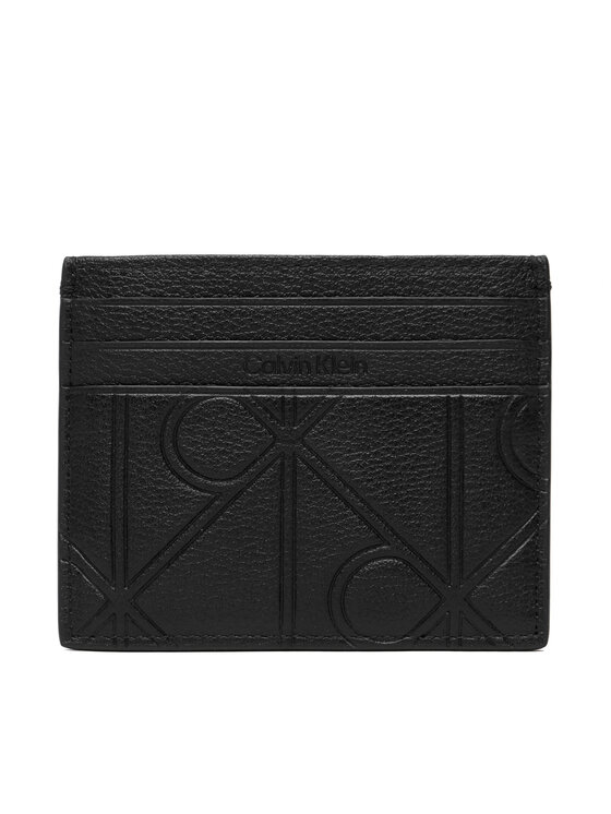 Calvin Klein Calvin Klein Θήκη πιστωτικών καρτών Xl Emblem Aop Emboss Card Case LV04D1174G Μαύρο
