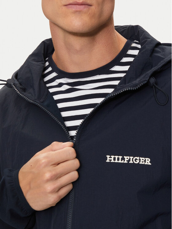 Tommy Hilfiger Tommy Hilfiger Kurtka przejściowa Monotype MW0MW35562 Granatowy Regular Fit