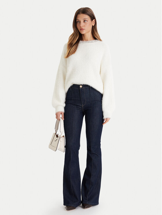 Guess Guess Sweter W5BR58 Z3BH0 Biały Regular Fit