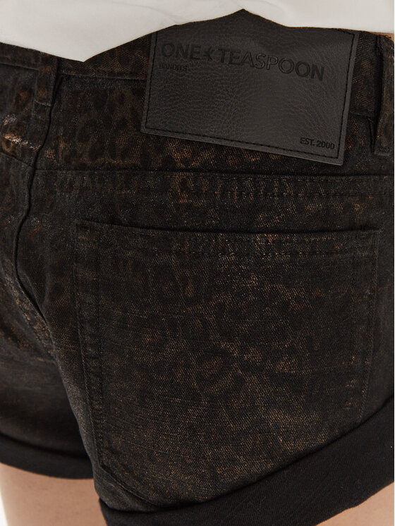 One Teaspoon One Teaspoon Džínsové šortky 26534 Hnedá Slim Fit