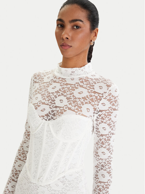 Bardot Bardot Abito da cocktail Carmen 60189DB Bianco Slim Fit