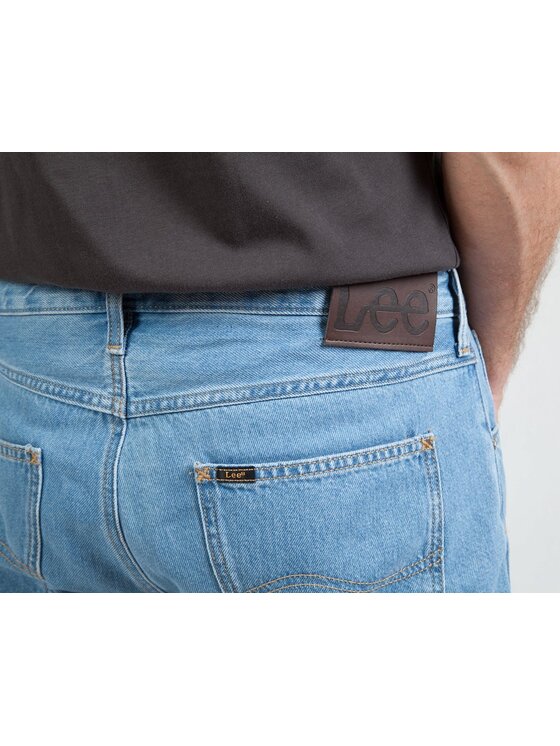 Lee Lee Szorty jeansowe 5 POCKET SHORT Niebieski Regular Fit