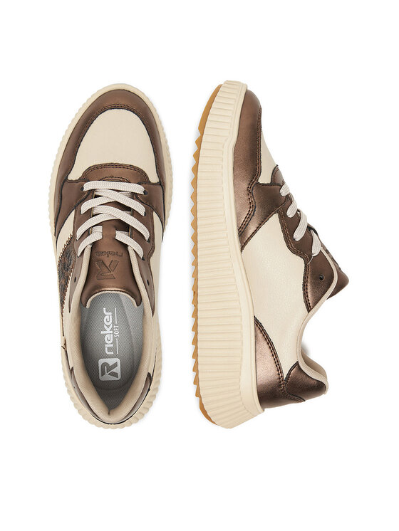 Rieker Rieker Sneakersy W1702-60 Beżowy