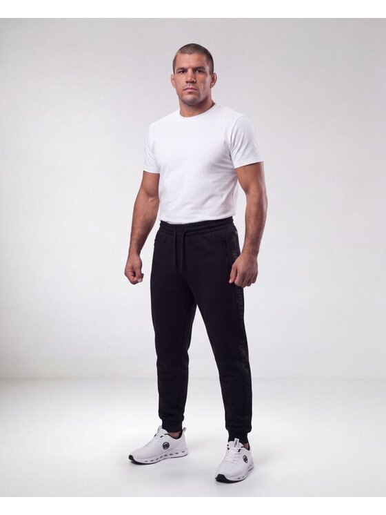PITBULL PITBULL Spodnie dresowe ARBOR TAPE Czarny Regular Fit