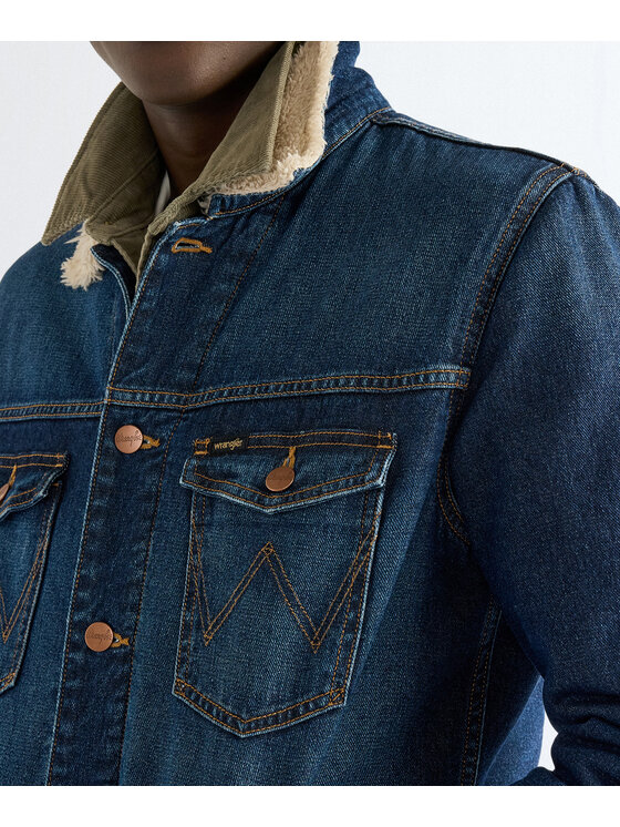 Wrangler Wrangler Kurtka jeansowa 112386933 Granatowy Regular Fit
