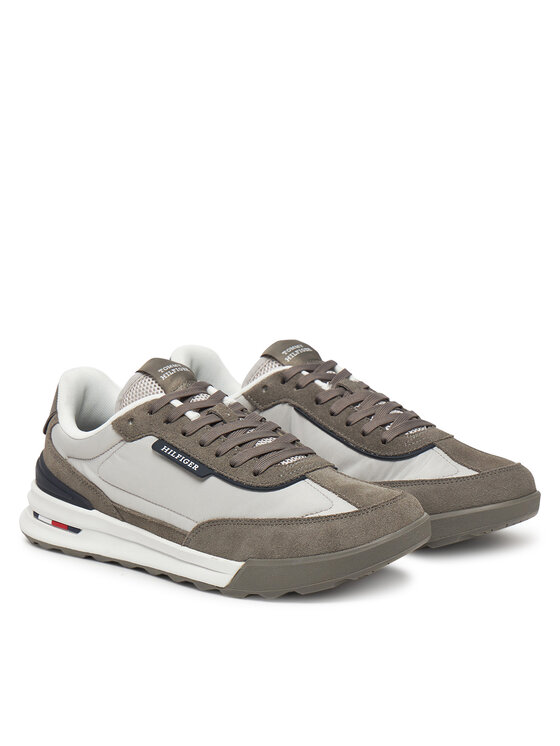 Tommy Hilfiger Tommy Hilfiger Sneakersy Retro Runner Nylon Mix FM0FM05523 Beżowy