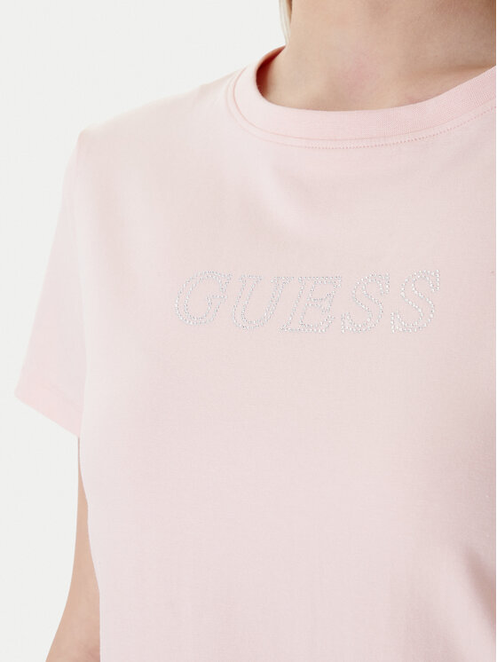 Guess Guess Tričko V3BI11 J1314 Ružová Regular Fit