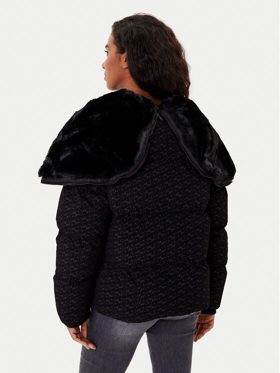 KARL LAGERFELD KARL LAGERFELD Télikabát A4W15042 Fekete Regular Fit