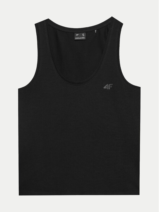 4F 4F Τοπ 4FWSS24TSLEF041 Μαύρο Slim Fit
