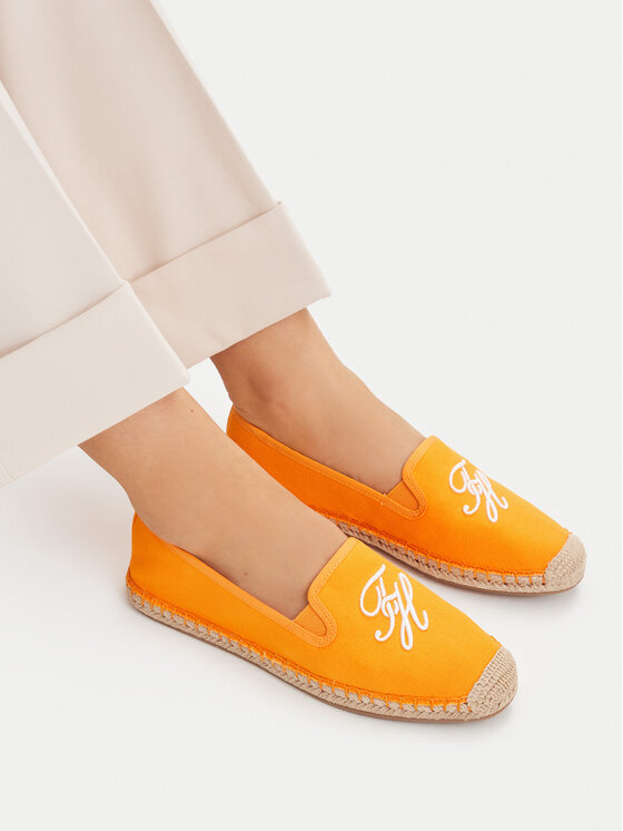 Tommy Hilfiger Tommy Hilfiger Espadrillid Th Script Summer Espadrille FW0FW09240 Oranž