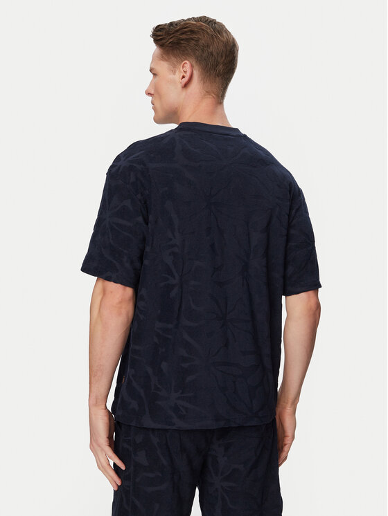 BOSS BOSS T-särk Flower 50559227 Tumesinine Regular Fit