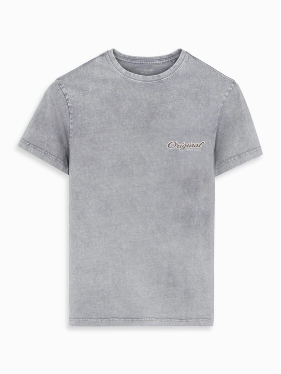 Ombre Ombre T-Shirt OM-TSWT-0201 Szary Regular Fit