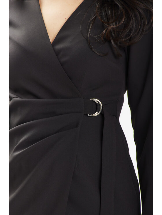 Awama Awama Sukienka letnia A637 Czarny Basic Fit