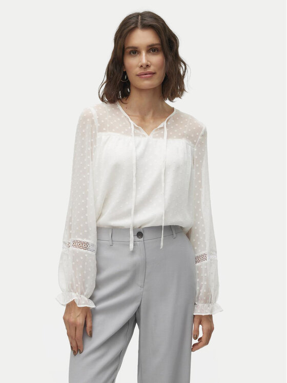 Vero Moda Vero Moda Halenka Leah 10314692 Bílá Regular Fit
