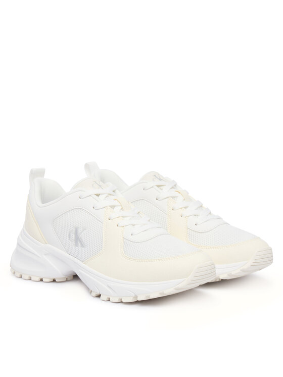 Calvin Klein Calvin Klein Αθλητικά Hike Runner Lace Up Su Mesh Wmn HW0HW03440 Λευκό