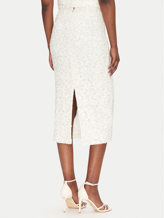 ViCOLO ViCOLO Midi szoknya TS0397 Fehér Regular Fit
