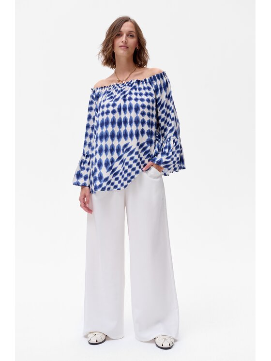 blue shadow blue shadow Bluzka Ribeira Niebieski Regular Fit