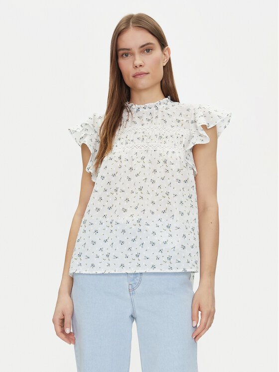 Vero Moda Vero Moda Blúz Trine 10301205 Fehér Standard Fit