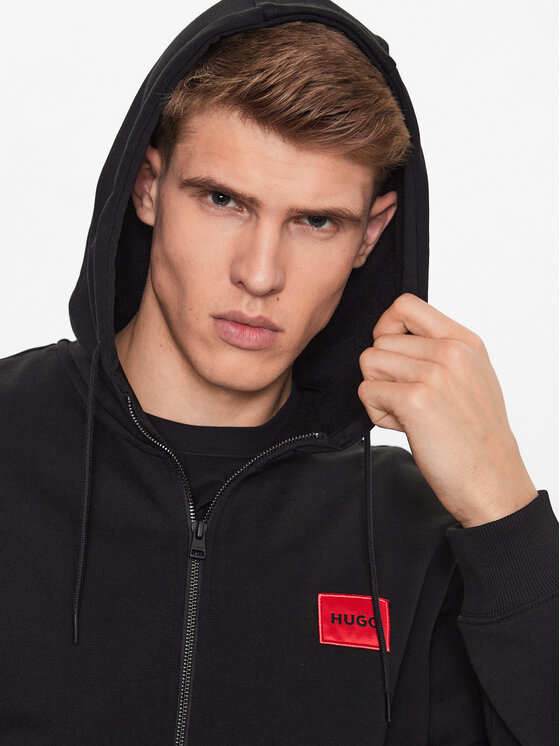 HUGO Hugo Pulóver Daple212 50447972 Fekete Regular Fit