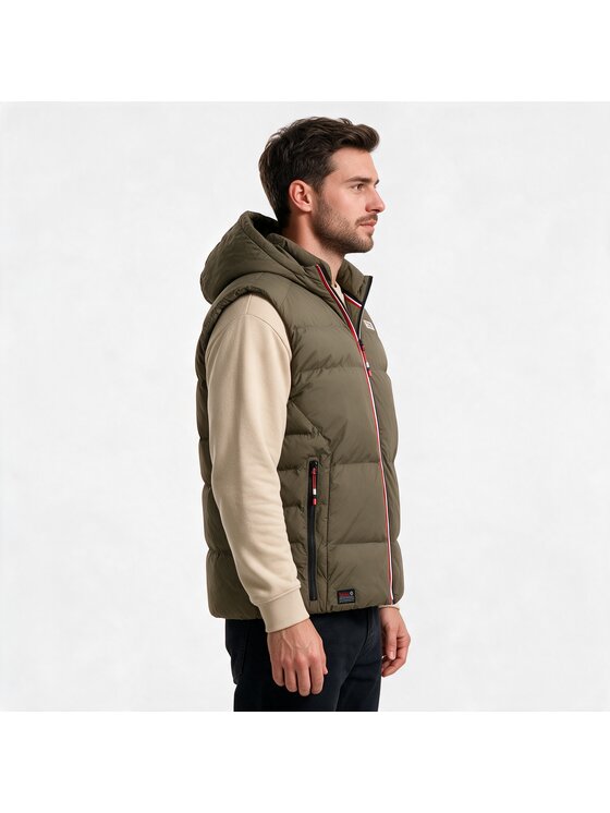 Geographical Norway Geographical Norway Kamizelka WZ6239H/GN-KAKI Zielony Reglan Fit