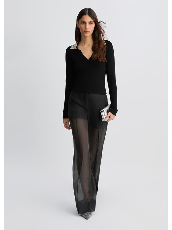 Liu Jo Liu Jo Pantalone da abito CA5143T297 Nero Regular Fit