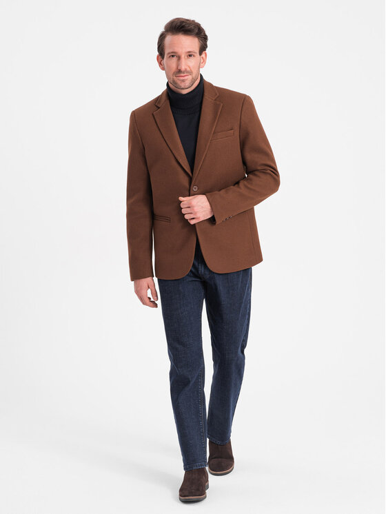 Ombre Ombre Sako OM-BLZB-0118 Hnědá Regular Fit