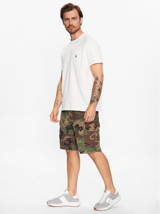 Polo Ralph Lauren Polo Ralph Lauren Šortky z materiálu 710748127001 Zelená Regular Fit