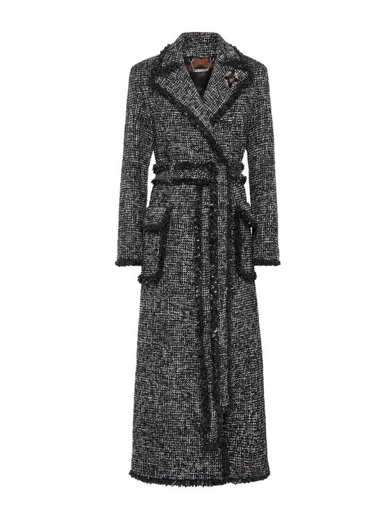 PHILIPP PLEIN PHILIPP PLEIN Płaszcz zimowy 4699 Czarny Loose Fit
