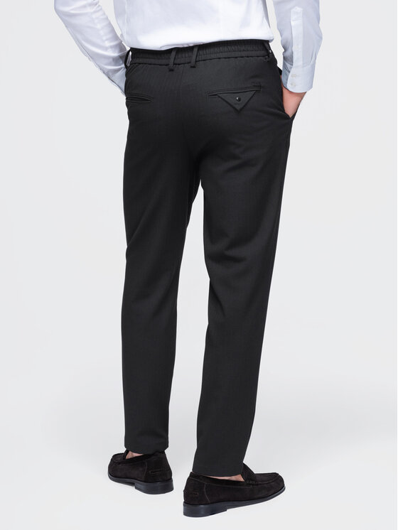 Ombre Ombre Chinosy OM-PACP-0307 Czarny Regular Fit