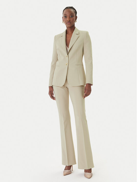 Rinascimento Rinascimento Текстилни панталони CFC0127876003 Бежов Slim Fit
