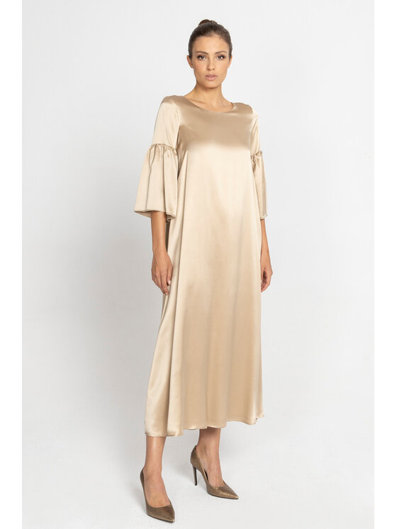 Deni Cler Milano Deni Cler Milano Sukienka wieczorowa W-DC-3295-D5-L1-23-1 Złoty Loose Fit