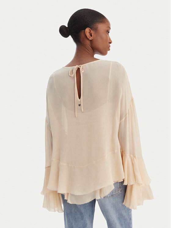 BOSS BOSS Blusa Bleja 50554050 Beige Relaxed Fit