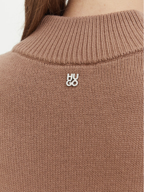 HUGO HUGO Pullover Sorellenio  50569389 Hellbraun Relaxed Fit