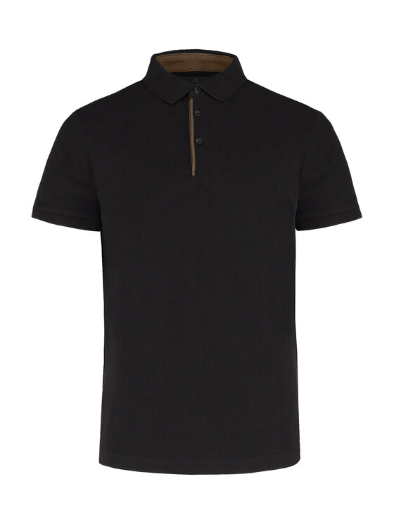 Volcano Volcano Polo O-MOLTI Czarny Regular Fit
