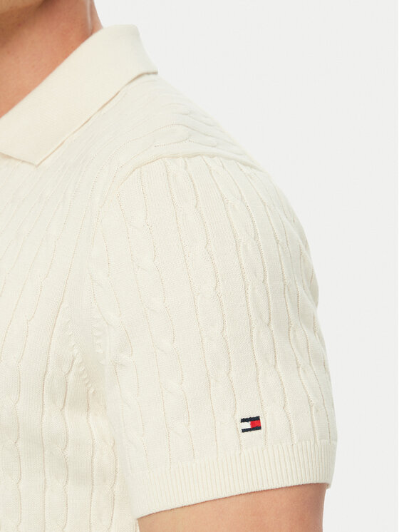 Tommy Hilfiger Tommy Hilfiger Polo marškinėliai MW0MW42788 Kreminė Regular Fit