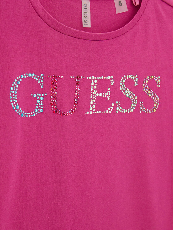Guess Guess Tričko J6GI33 J1314 Tmavo ružová Regular Fit