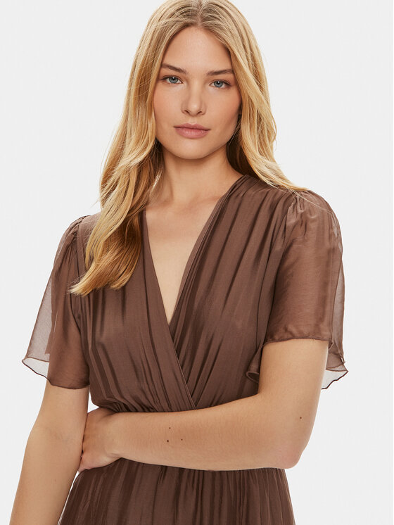 Haveone Haveone Φόρεμα καλοκαιρινό AFF-L013 Καφέ Regular Fit