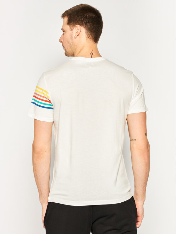 Wrangler Wrangler T-shirt Rainbow W7F1FK737 112131797 Bianco Regular Fit