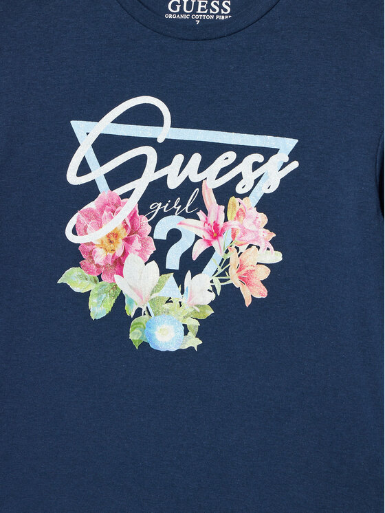 Guess Guess Majica J4YI38 K6YW4 Plava Regular Fit