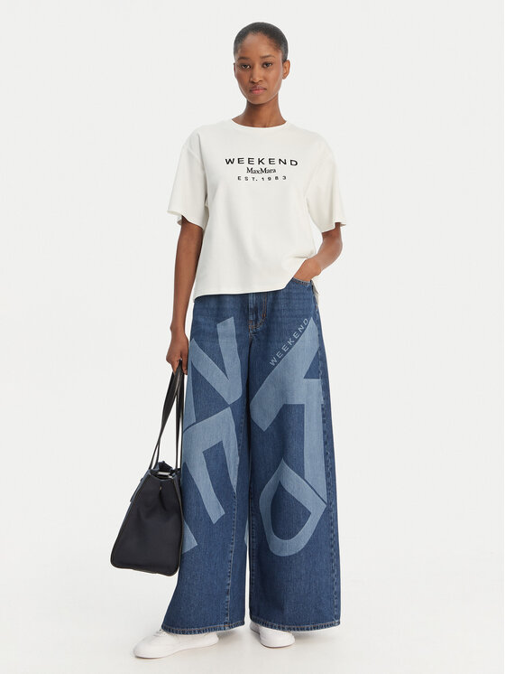 Weekend Max Mara Weekend Max Mara Тишърт Sabato 2615941112 Бял Regular Fit