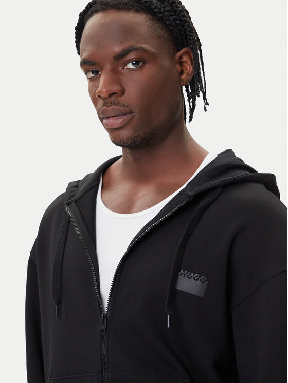 HUGO HUGO Bluză Delastomer 50546874 Negru Relaxed Fit