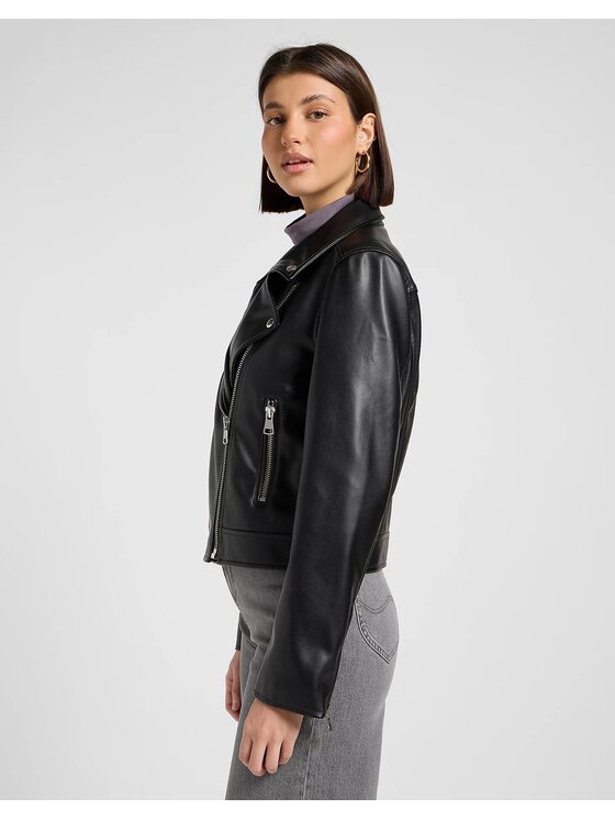 Lee Lee Kurtka przejściowa MOTO JACKET Czarny Regular Fit
