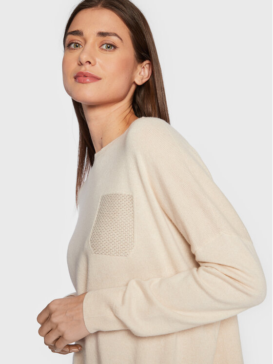 Peserico Peserico Megztinis S99286F12 Écru Regular Fit